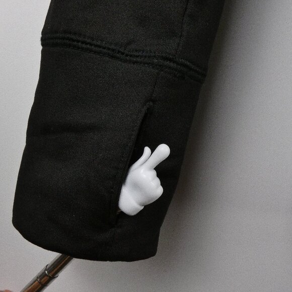 Washington Huskies Jacket Womens Large Gray Quarter Zip Black Sleeve Pullover UW - Picture 8 of 16